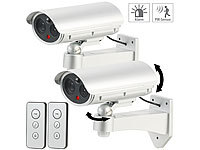 VisorTech 2 caméras de surveillance factices avec détecteur infrarouge et fon...