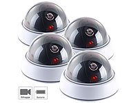 VisorTech 4 caméras dômes factices avec LED rouge