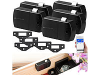 VisorTech 5er-Set Schubladen & Schranktüren-Schlösser mit Bluetooth und App; Kamera-Attrappen Kamera-Attrappen Kamera-Attrappen Kamera-Attrappen 