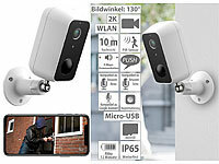 VisorTech Caméra de surveillance connectée 2K avec batterie intégrée IPC-670