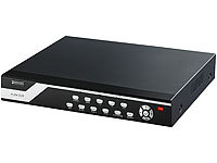 VisorTech Überwachungs-Recorder DVR-6008 H.264 für 8 PTZ (refurbished); Akkubetriebene IP-Full-HD-Überwachungskameras mit Apps, IP-Funk-Überwachungssysteme 