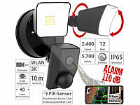VisorTech Caméra IP 2K FLK-40.2K avec 2 projecteurs LED