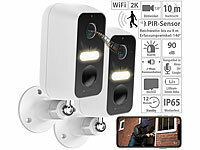 VisorTech 2 caméras IP d'extérieur 2K connectées avec batterie IPC-660