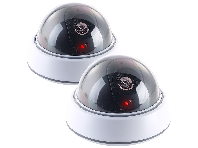 Dome Kamera TRESOR weiße Kugel Camera LED Kuppel Security Attrappe