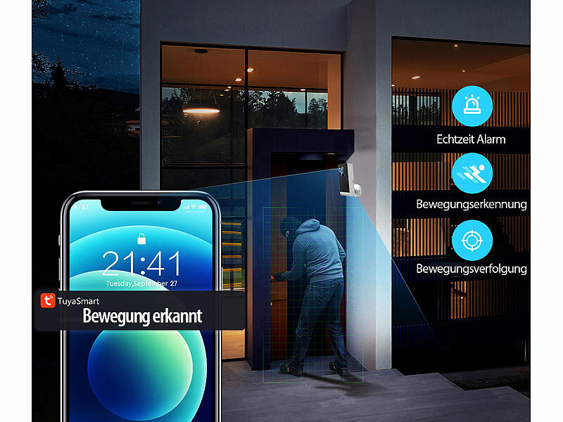 ; Akkubetriebene IP-Full-HD-Überwachungskameras mit Apps Akkubetriebene IP-Full-HD-Überwachungskameras mit Apps 