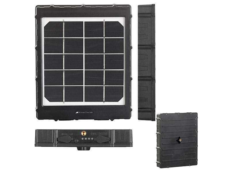 VisorTech Akku-Solarpanel PB-55.solar für Micro-USB-Geräte, 5.000