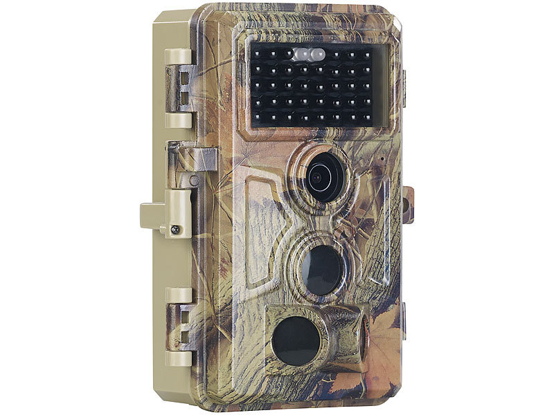 VisorTech Full-HD-Wildkamera 3 Bewegungssensoren IP66 Farbdisplay Nachtsicht 
