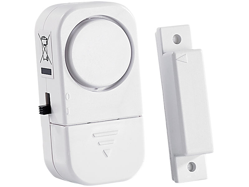 Alarm 3 x Mini Alarmanlage für Fenster Türen Schubladen Fensteralarm Türalarm 