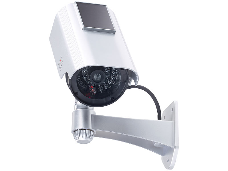 Pack 4 Pseudo Falsch Überwachungskamera Kuppel Sicherheit Kamera Blitzlicht Led 
