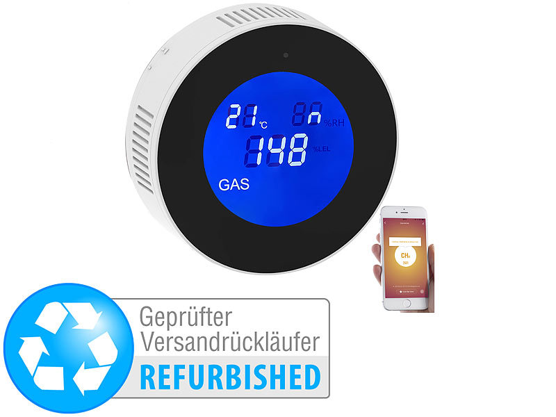 VisorTech Gasmelder WiFi: WLAN-Multi-Gasmelder für