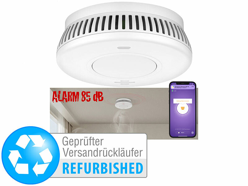 ; Rauchmelder mit 10-Jahres-Batterie, Funk-Rauchmelder Rauchmelder mit 10-Jahres-Batterie, Funk-Rauchmelder 