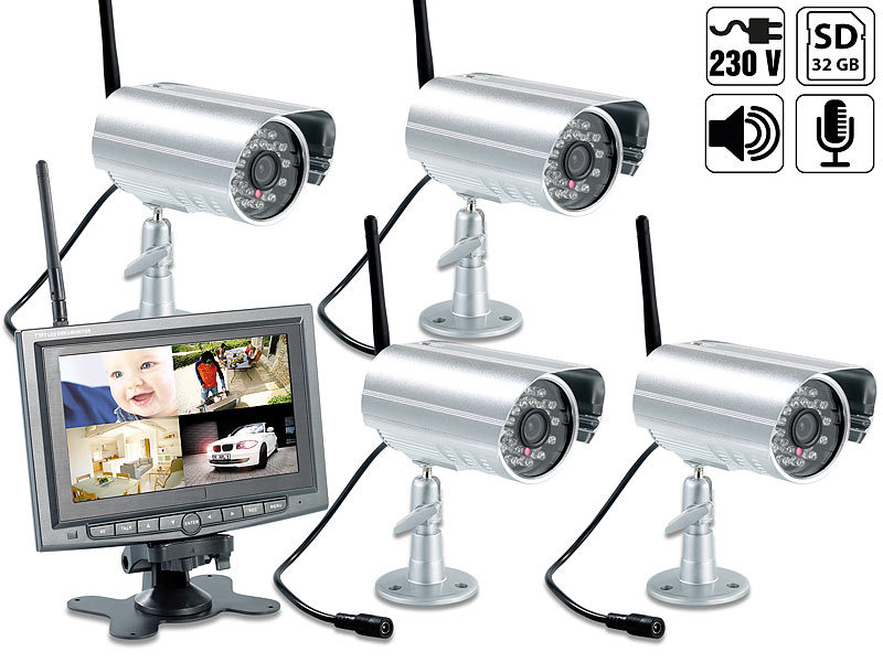 ; Überwachungskamera-Systeme, Überwachungskameras mit BewegungssensorenFunk-KamerasystemeFunk-Kamera-SystemeÜberwachungssystemeFunk-Kameras KomplettsystemeProfi-Funk ÜberwachungssystemeFunk-Videoüberwachungs-Systeme mit HD-Kameras und LCD-Monitoren Bildschirme SD-KartenslotsDigitale Funk-KamerasystemeFunk-Videoüberwachungs-SystemeVideoüberwachungen mit WLAN-AnbindungenSicherheits Überwachungs-SystemeKabelloses Funk-Überwachungs-SystemeVideoüberwachungenFunk-Video-Überwachungen mit IP-AnschlüssenFunküberwachungen 