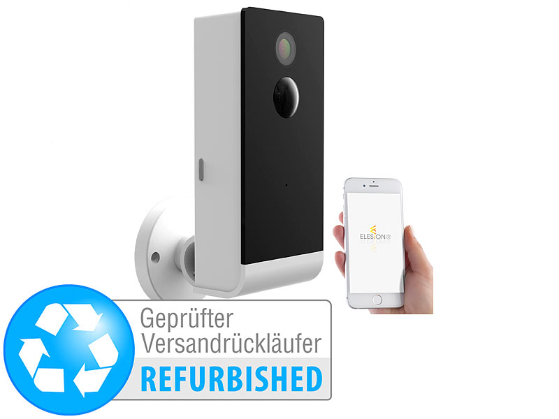 ; Akkubetriebene IP-Full-HD-Überwachungskameras mit Apps 