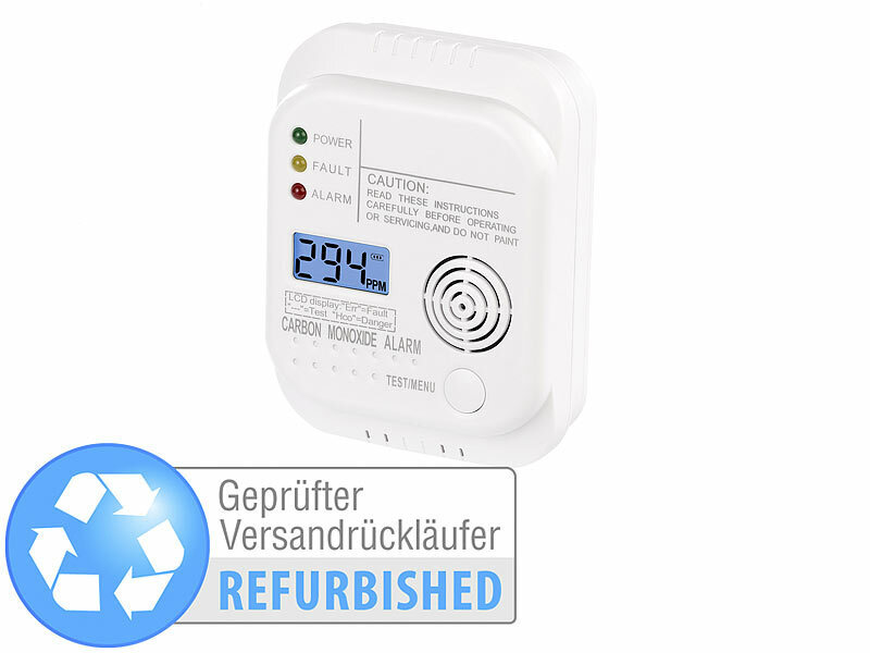 CO Melder EN 50291 Zertifiziert Kohlenmonoxid Melder, Kohlenmonoxid  Warnmelder mit LCD Anzeige, CO Warnmelder mit Akkurater Sensor, Lauter 85  Db Alarm, Prüftaste, Batteriebetrieb, 2 Stück : : Baumarkt