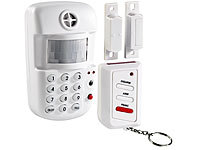 VisorTech 3in1-Hausalarm mit Bewegungsmelder und Fenster-/Türsensor; GSM-Funk-Alarmanlagen GSM-Funk-Alarmanlagen 