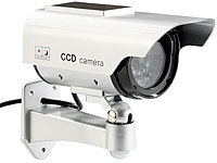 Solar Dummy Attrappe Gefälschte Außen LED Sicherheit CCTV Überwachung Kamera 