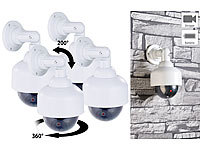 VisorTech 4er-Set Dome-Überwachungskamera-Attrappen, durchsichtige Kuppel; Wildkameras Wildkameras Wildkameras 