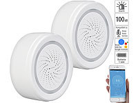 VisorTech 2er-Set Alarm-Sirene mit WLAN & App, komp. zu Alexa & Google Assistant; WLAN-Alarmanlagen mit GSM-Handynetz-Anbindungen, WLAN-Rauch- & Hitzemelder mit weltweiter App-Benachrichtigung WLAN-Alarmanlagen mit GSM-Handynetz-Anbindungen, WLAN-Rauch- & Hitzemelder mit weltweiter App-Benachrichtigung WLAN-Alarmanlagen mit GSM-Handynetz-Anbindungen, WLAN-Rauch- & Hitzemelder mit weltweiter App-Benachrichtigung WLAN-Alarmanlagen mit GSM-Handynetz-Anbindungen, WLAN-Rauch- & Hitzemelder mit weltweiter App-Benachrichtigung 