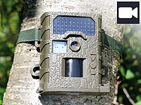 VisorTech HD-Wildkamera WK-520 mit Bewegungsmelder und Serienbild; Akkubetriebene IP-Full-HD-Überwachungskameras mit Apps Akkubetriebene IP-Full-HD-Überwachungskameras mit Apps 