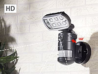 VisorTech HD-IP-Kamera m. LED-Flutlicht, 8 W, Bewegungsverfolgung, SD-Aufz., App; Wildkameras, Überwachungskameras (Funk) Wildkameras, Überwachungskameras (Funk) 