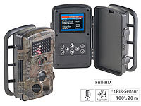 VisorTech Full-HD-Wildkamera mit Bewegungssensor, Nachtsicht, Farb-Display, IP54; Akkubetriebene IP-Full-HD-Überwachungskameras mit Apps Akkubetriebene IP-Full-HD-Überwachungskameras mit Apps 