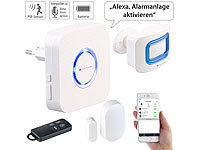 VisorTech 4-teilige WLAN-Alarmanlage, Alexa-kompatibel, für bis 50 Sensoren, App; GSM-Funk-Alarmanlagen GSM-Funk-Alarmanlagen GSM-Funk-Alarmanlagen 