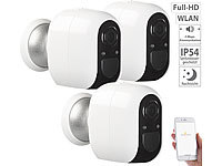VisorTech Pack de 3 caméras de surveillance IP Full HD connectées IPC-480