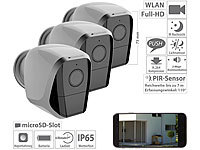 VisorTech 3 caméras de surveillance IP Full HD : IPC-680; Kamera-Attrappen Kamera-Attrappen Kamera-Attrappen Kamera-Attrappen 