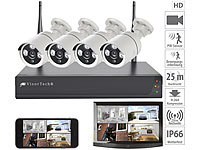 VisorTech Système de surveillance connecté avec enregistreur et 4 caméras DSC...; Überwachungskameras (Funk) Überwachungskameras (Funk) Überwachungskameras (Funk) 