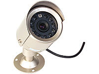 VisorTech Outdoor-Farb-Kamera (Infrarot) wetterfestes Metallgehäuse; Outdoor-Überwachungskameras Outdoor-Überwachungskameras 