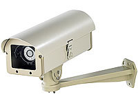 VisorTech Professionelles Stahl-Kameragehäuse für Überwachungskameras; GSM-Funk-Alarmanlagen GSM-Funk-Alarmanlagen 