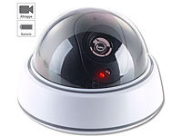 VisorTech Dome-Überwachungskamera-Attrappe mit durchsichtiger Kuppel und LED; Wildkameras Wildkameras Wildkameras Wildkameras 