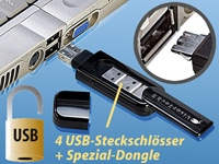 VisorTech USB-Sicherheitsschloss "Secure Lock", 4-fach
