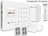 VisorTech WLAN-Alarmanlage XMD-5400.wifi mit GSM-Handynetz und Funk-Anbindung; GSM-Funk-Alarmanlagen GSM-Funk-Alarmanlagen GSM-Funk-Alarmanlagen 