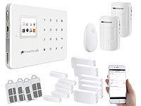 VisorTech Funk-Alarmanlage mit WLAN & GSM-Anbindung, 10-teiliges Starter-Set; GSM-Funk-Alarmanlagen GSM-Funk-Alarmanlagen 