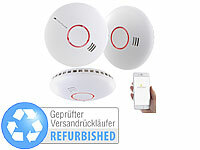 VisorTech 3er-Set WLAN-Rauch & Hitzemelder, Versandrückläufer