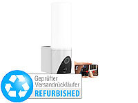 VisorTech LED-Außenwandleuchte & WLAN-Full-HD-Kamera, PIR, Versandrückläufer; Netzwerk-Überwachungssysteme mit Rekorder, Kamera, Personenerkennung und App, Akkubetriebene IP-Full-HD-Überwachungskameras mit Apps Netzwerk-Überwachungssysteme mit Rekorder, Kamera, Personenerkennung und App, Akkubetriebene IP-Full-HD-Überwachungskameras mit Apps 