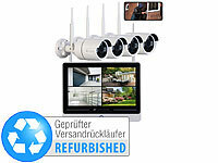 VisorTech Funk-Überwachungssystem mit Display, HDD-Rekorder, Versandrückläufer; Kamera-Attrappen Kamera-Attrappen 