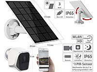 VisorTech IP-HD-Überwachungskamera mit Solarpanel; Wildkameras Wildkameras Wildkameras 
