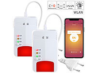 VisorTech 2 détecteurs de gaz domestiques connectés avec alarme 85 dB; GSM-Funk-Alarmanlagen GSM-Funk-Alarmanlagen GSM-Funk-Alarmanlagen GSM-Funk-Alarmanlagen 