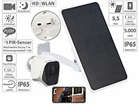 VisorTech IP-HD-Überwachungskamera mit Solar-Powerbank, 5,5W