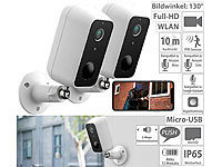 VisorTech 2 caméras de surveillance connectées Full HD IPC-670; GSM-Funk-Alarmanlagen GSM-Funk-Alarmanlagen GSM-Funk-Alarmanlagen GSM-Funk-Alarmanlagen 