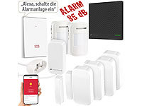 VisorTech 9-teiliges Funk-Alarmanlagen-Set mit 7 Sensoren, SOS-Taster, WLAN, App