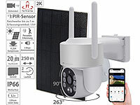 VisorTech Caméra IP solaire Pan Tilt 2K DSC-502.cam pour enregistreur DSC-500...