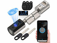 VisorTech Türschloss, Bluetooth, Digitales Türschloss Fingerabdruck; Tür-Schließzylinder mit Apps, Transponder-Schlüsseln & Zahlen-Codes Tür-Schließzylinder mit Apps, Transponder-Schlüsseln & Zahlen-Codes Tür-Schließzylinder mit Apps, Transponder-Schlüsseln & Zahlen-Codes 