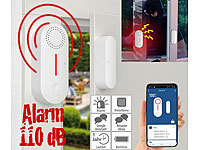 VisorTech 2in1-WLAN-Tür & Fensteralarm mit Sirene, App und Sprachsteuerung; GSM-Funk-Alarmanlagen 