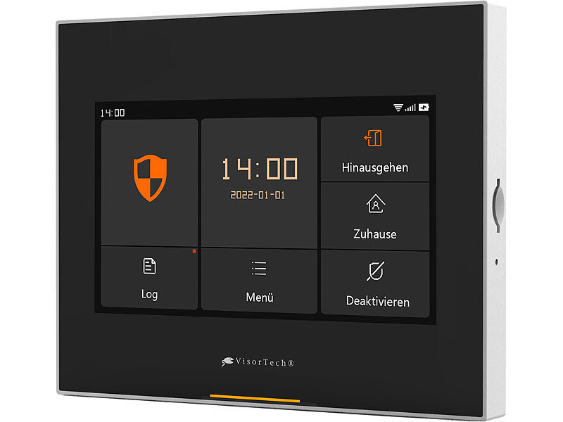 VisorTech WLAN-Funk-Alarmanlage mit IPS-Touch-Display, Versandrückläufer