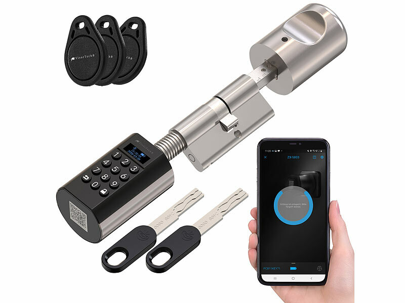 ; Elektronische Tür-Schließzylinder mit Fingerabdruck-Sensor und Tansponder Elektronische Tür-Schließzylinder mit Fingerabdruck-Sensor und Tansponder Elektronische Tür-Schließzylinder mit Fingerabdruck-Sensor und Tansponder 