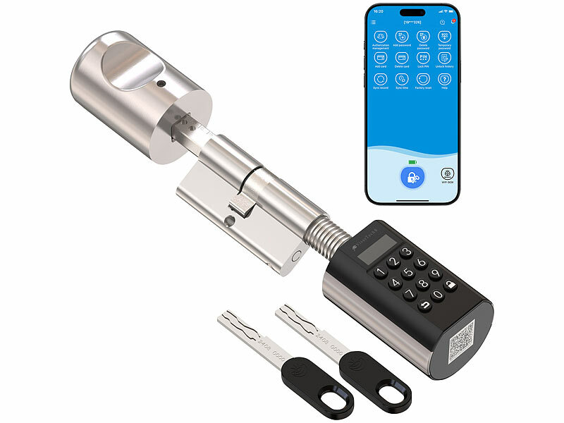 ; Elektronische Tür-Schließzylinder mit Fingerabdruck-Sensor und Tansponder Elektronische Tür-Schließzylinder mit Fingerabdruck-Sensor und Tansponder Elektronische Tür-Schließzylinder mit Fingerabdruck-Sensor und Tansponder 