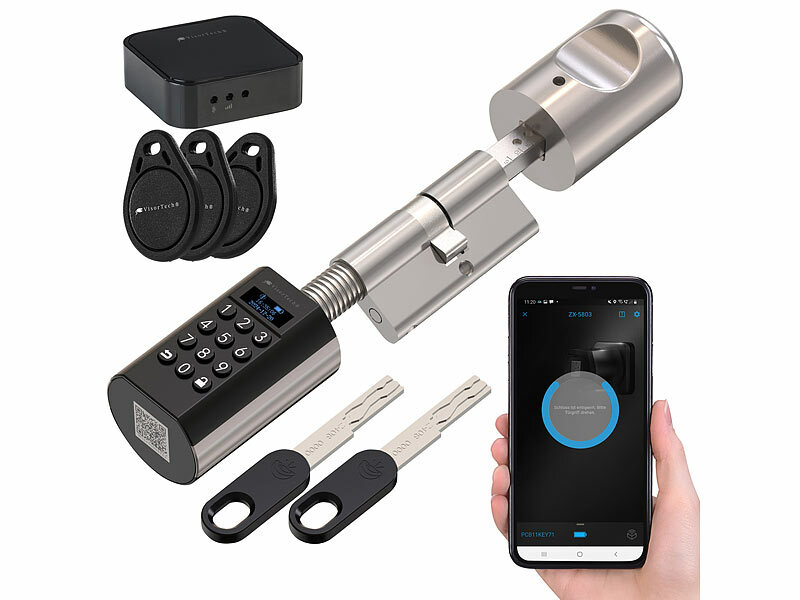 ; Elektronische Tür-Schließzylinder mit Fingerabdruck-Sensor und Tansponder Elektronische Tür-Schließzylinder mit Fingerabdruck-Sensor und Tansponder Elektronische Tür-Schließzylinder mit Fingerabdruck-Sensor und Tansponder 